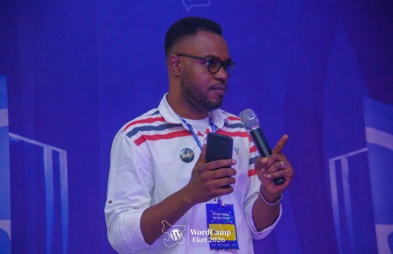 WordCamp-Eket-2026-Izuoba-Charles-Speaking